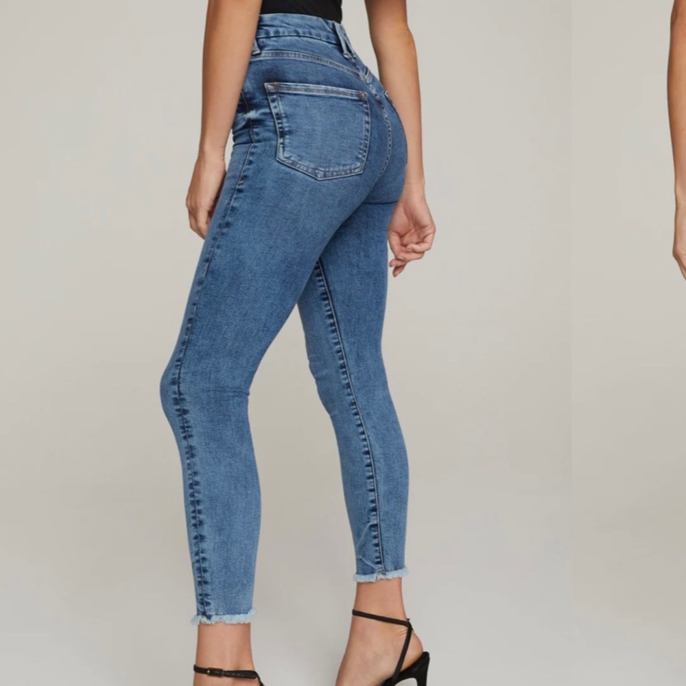 Good American Good Waist Crop Blue 633